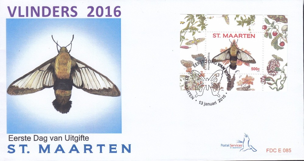 Sint Maarten Issue FDC 2016 (85) Butterflies