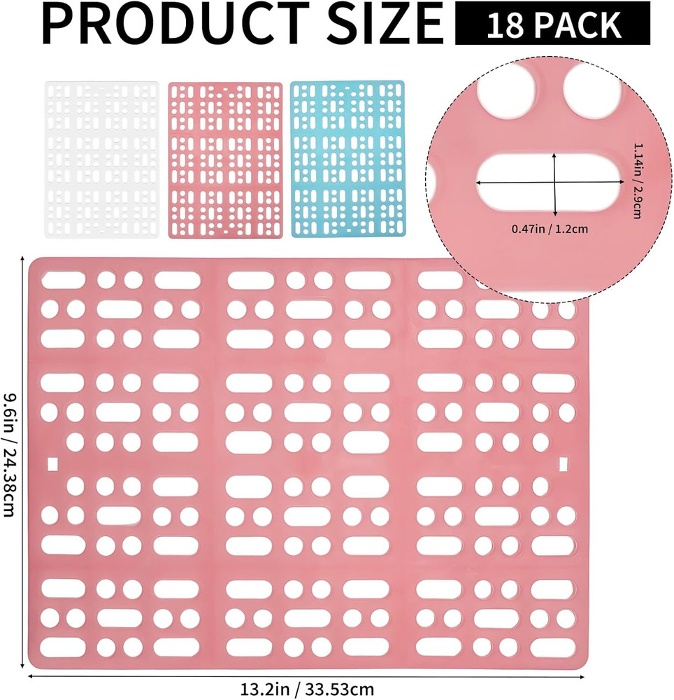 18 Pack Plastic Rabbit Cage Mat Bunny Resting Mats Snap Joint Breathable Small