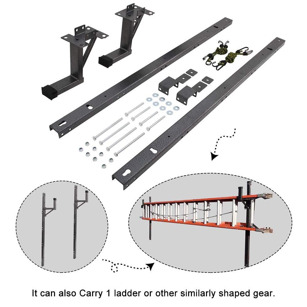 Adjustable Trailer Side Ladder Rack for Enclosed Trailers Exterior Wall Mount