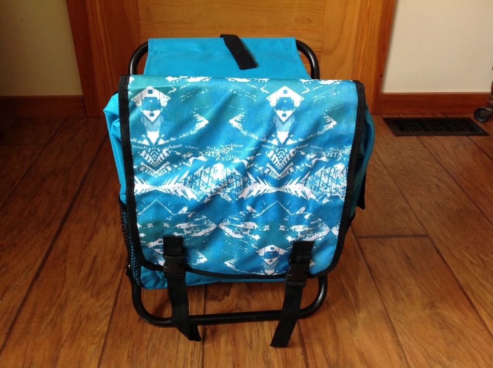 NEW Stalwart Folding Stool and Backpack Combo - Blue