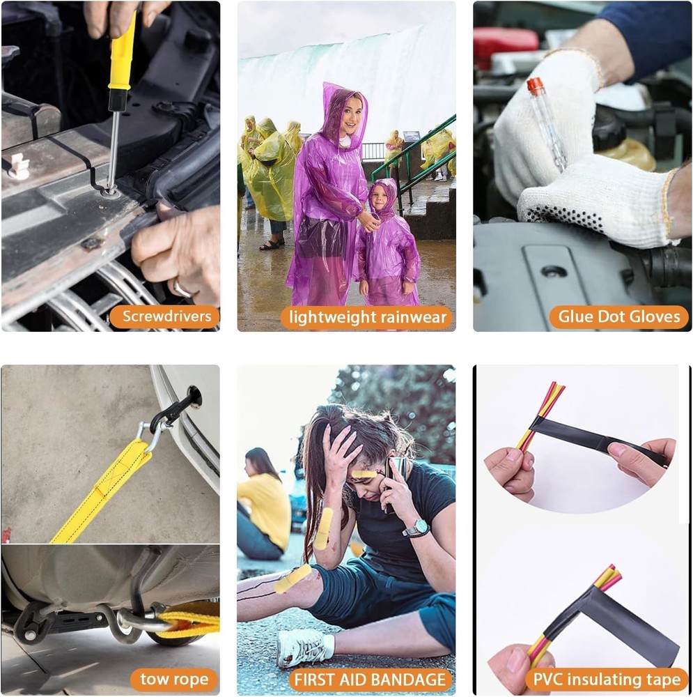 Car Roadside Emergency Tool Kit