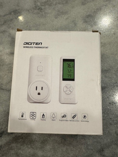 DIGITEN Wireless Thermostat Temperature Controller Outlet Remote Control Built