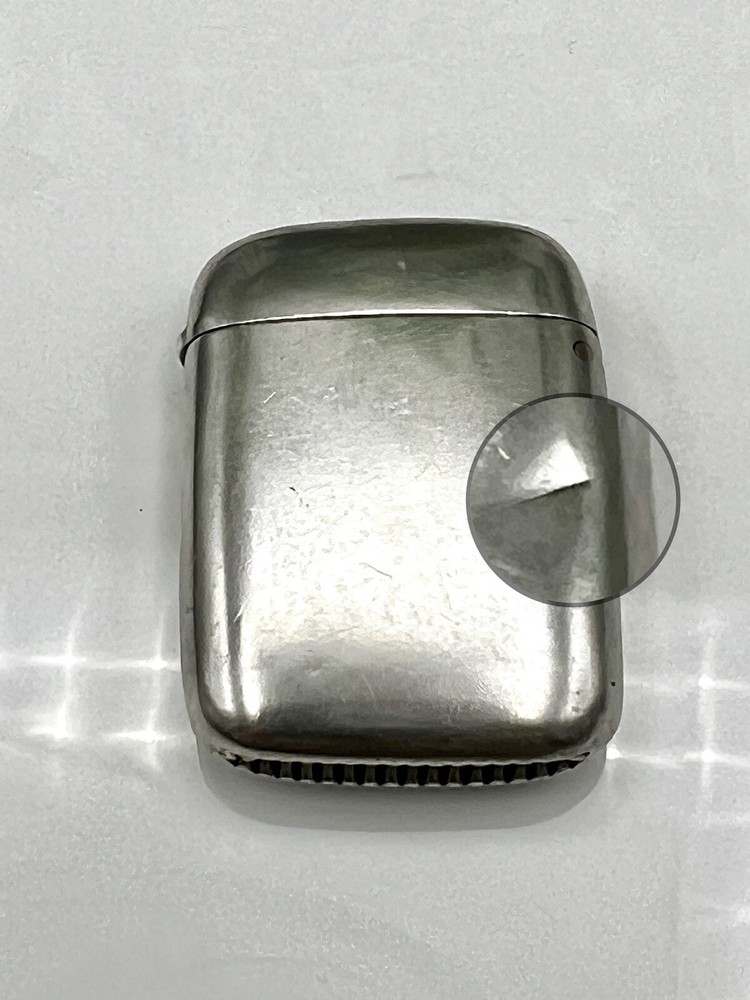 Victorian 1878 Solid Silver Ladies Plain Vesta Case WF Casewell Birmingham