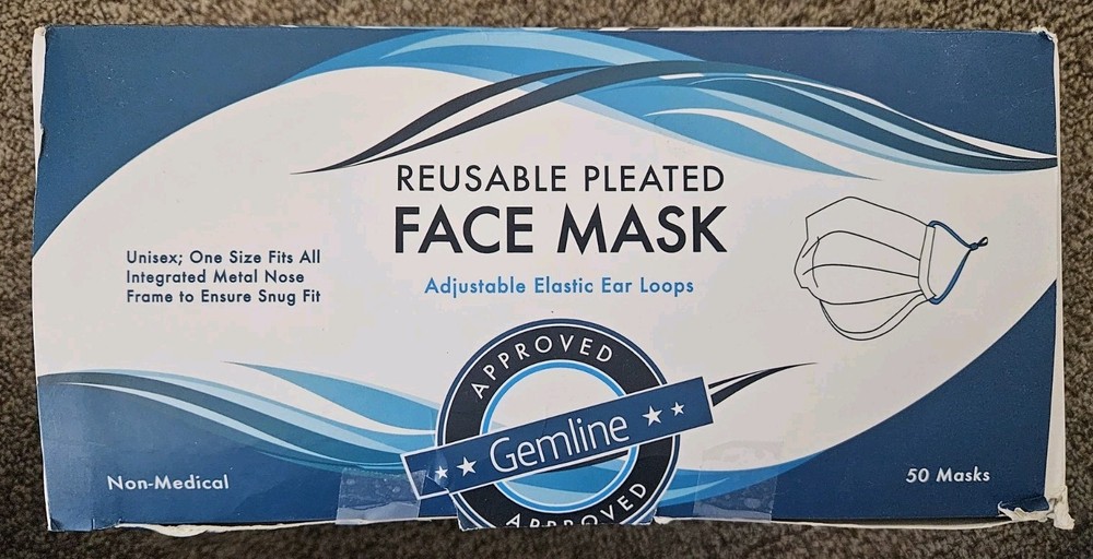 Reusable Pleated Face Mask (10-pack)