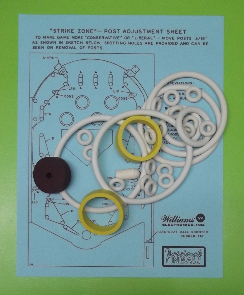1970 Williams Strike Zone pinball super kit