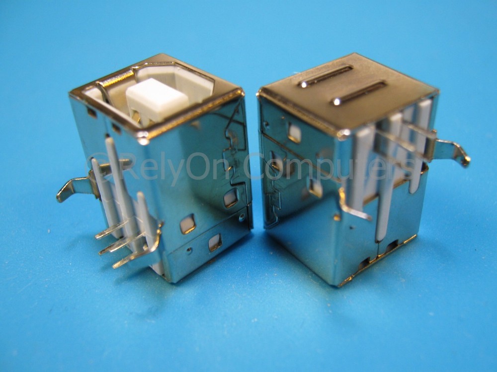 Two Type-B USB 2.0 Port Jack Connector Part  Replacement for Printer Scanner PCB