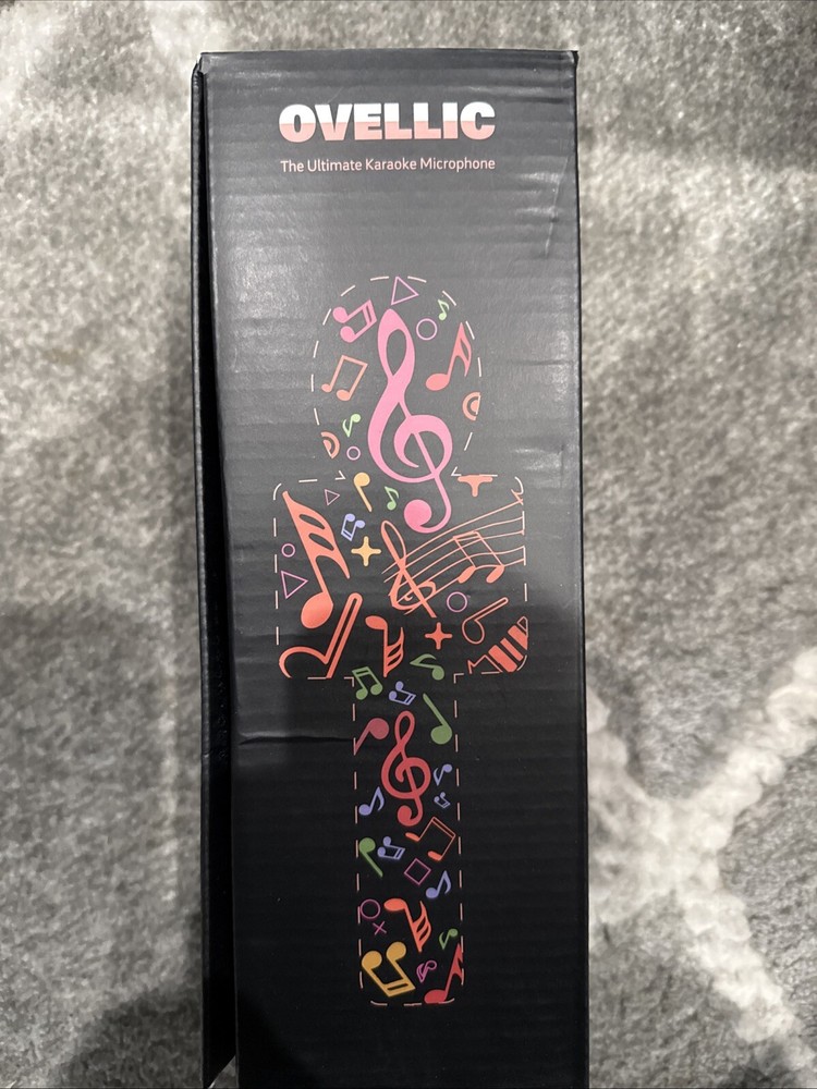 Ovellic BLACK Karaoke Microphone. NEW