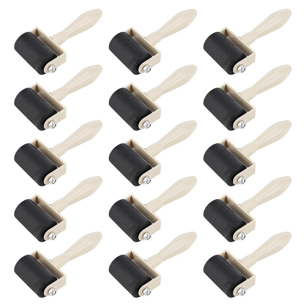 15 PCS Printmaking Brayer, Rubber, Plastic, Art Craft Roller, Ink, Stamping