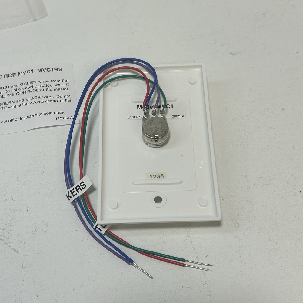 45 Ohm MVC1 Volume Control, White For M&S Music / Intercom System