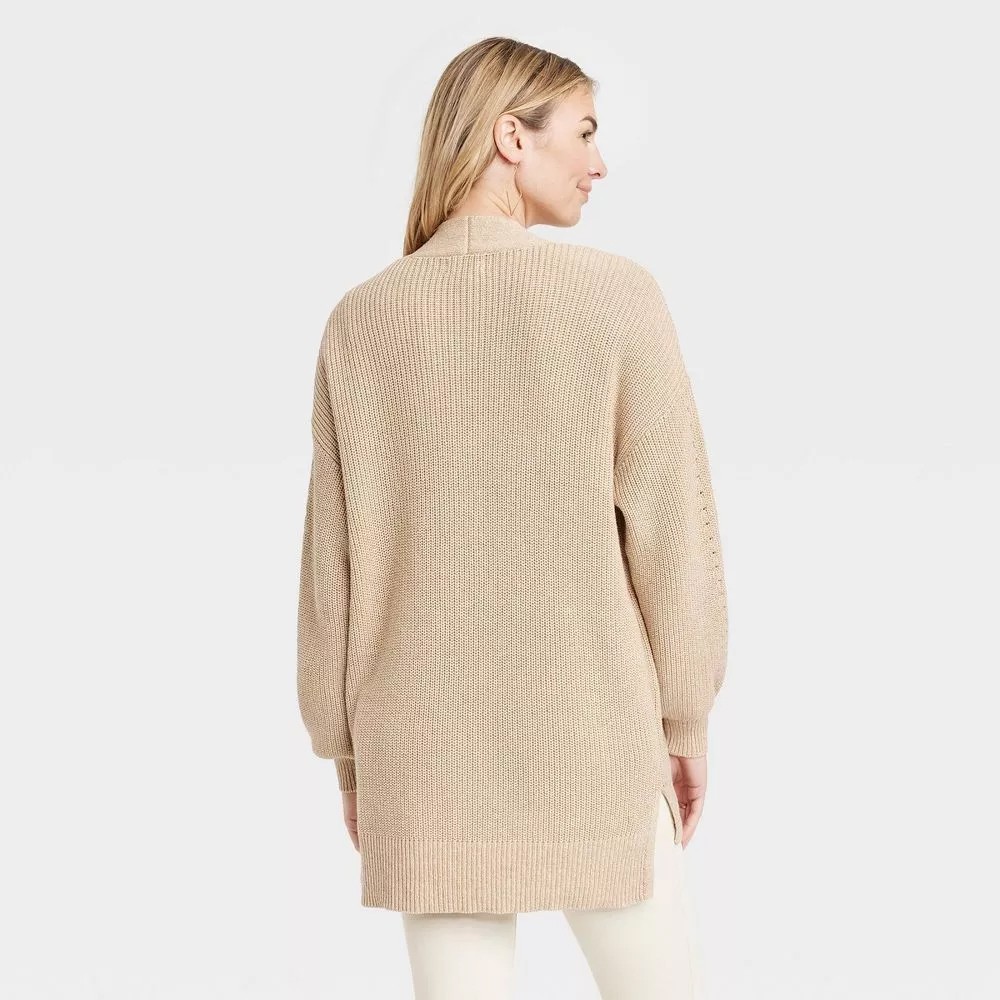 Universal Thread Women's Open-Front Cardigan in Tan, Small