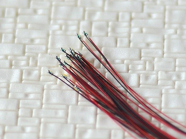 50PCS Pre Wired Green #0603 SMD LEDs Lighting Kits Pre-soldered Micro LEDs