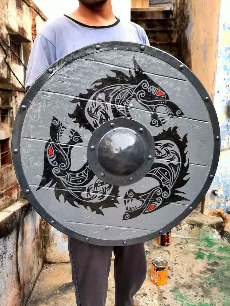 Medieval Shield Warrior Viking Round Shield Armor Templar Battle combat