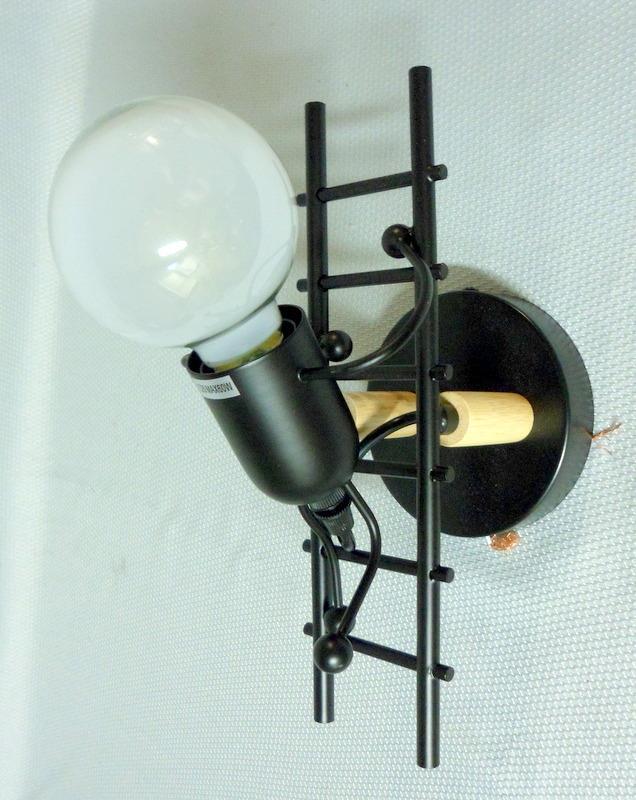Mid Century Modern Abstract Climbing Man Wall Sconce Light