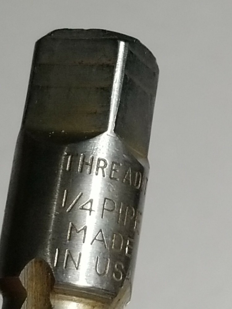 Threadit 1/4 " Pipe Thread Tap 4 Flute 2 1/2" Long USA