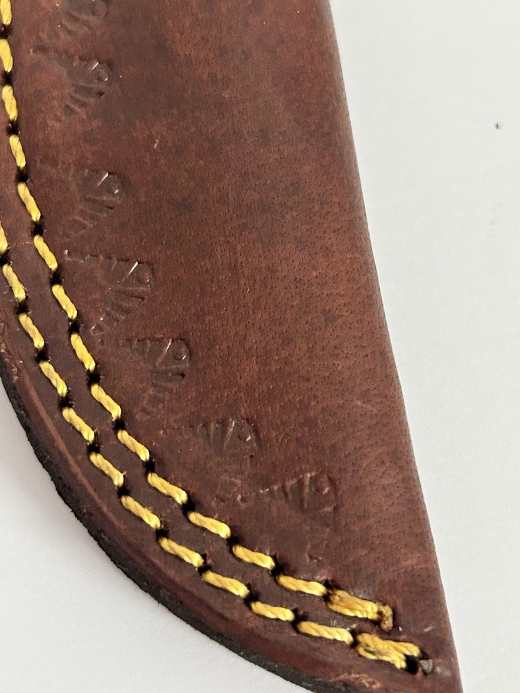 Brown Leather straight Fixed Blade Knife Sheath