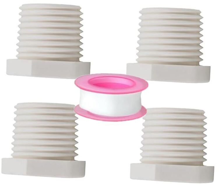 4 Pieces RV Hot Water Heater Drain Plug with Tape Compatible with RV Camper