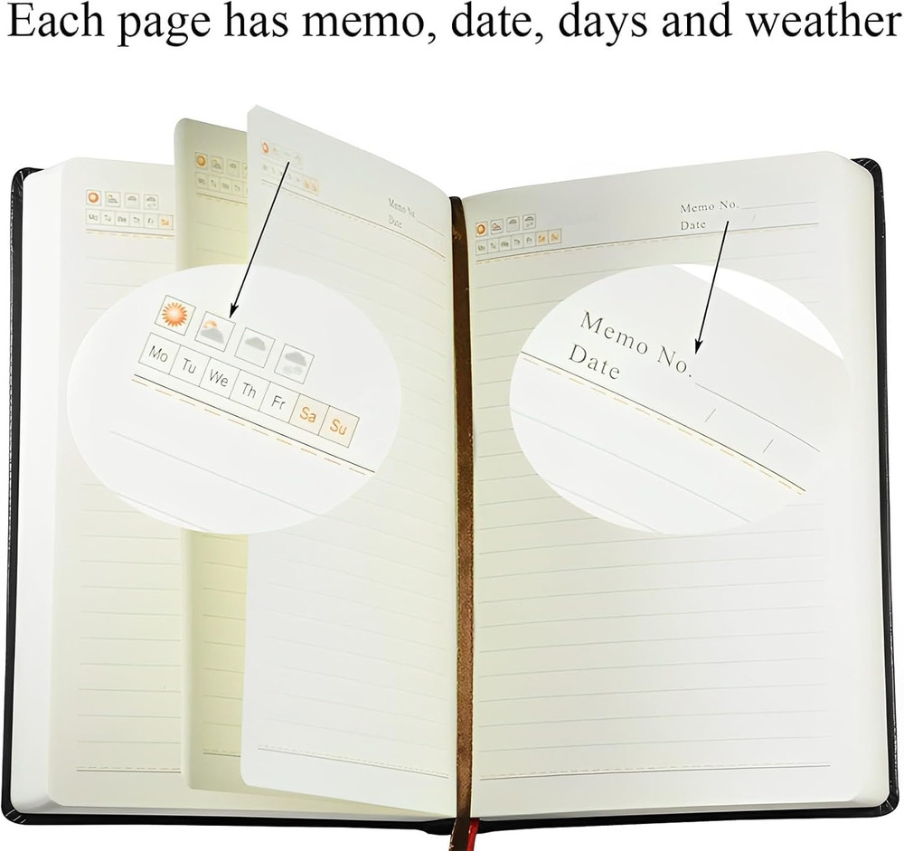 Thick Leather Journal Notebook 720 Pages Retro Thick Lined Paper Writing Journal