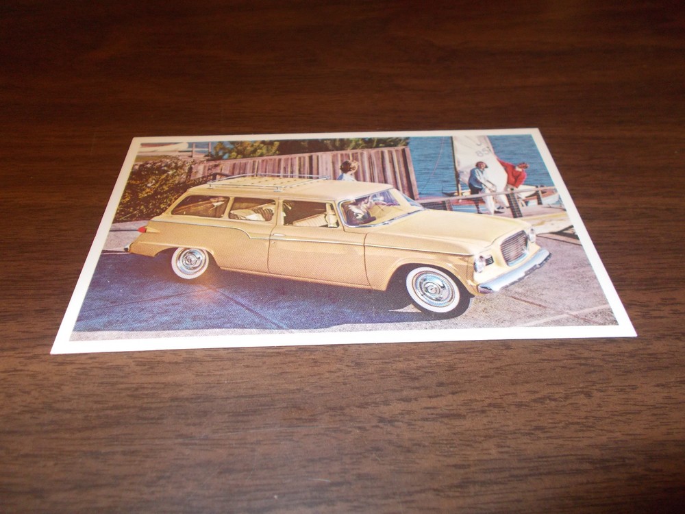 1960 Studebaker Lark Station Wagon Advertising Postcard