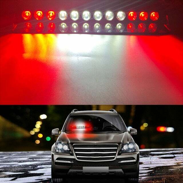 12 LED Strobe Light Emergency Suction Cup 14 Flash Modes