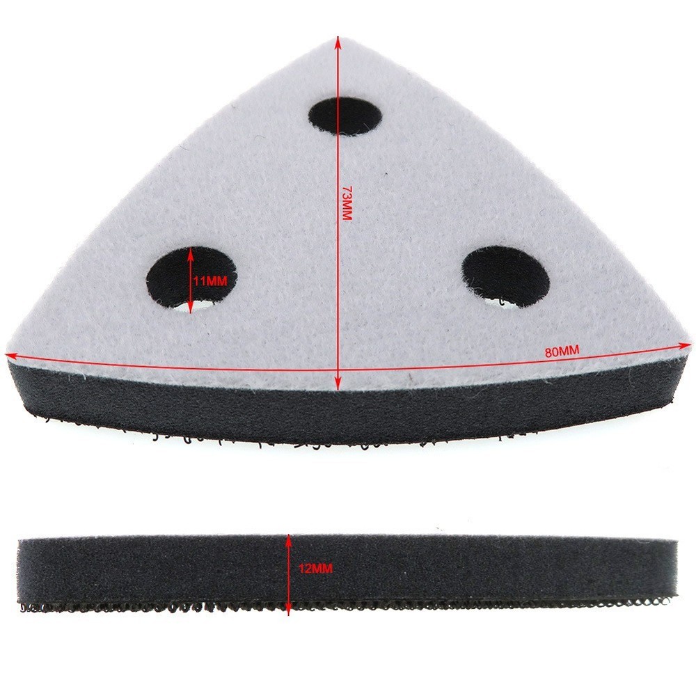 Foam Construction Backing Pad Sandpaper Soft Interface Sponge Triangle
