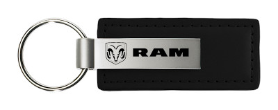 Dodge RAM Black Leather Key Chain