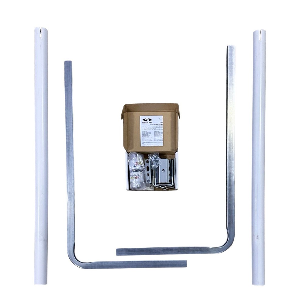 C.E. Smith 60" Post Guide-On Galvanized Complete Kit 22760 w LED Lighted Posts