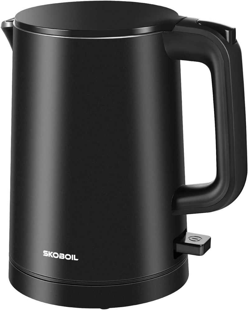 Electric Kettle Small for Tea & Coffee, 0.8L (27OZ) Double Wall Stainless Steel