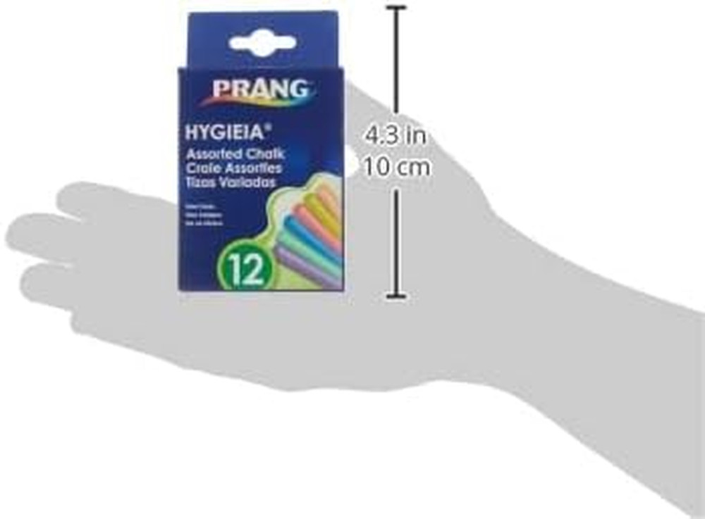 Board Chalk, Assorted Colors, 12 Count