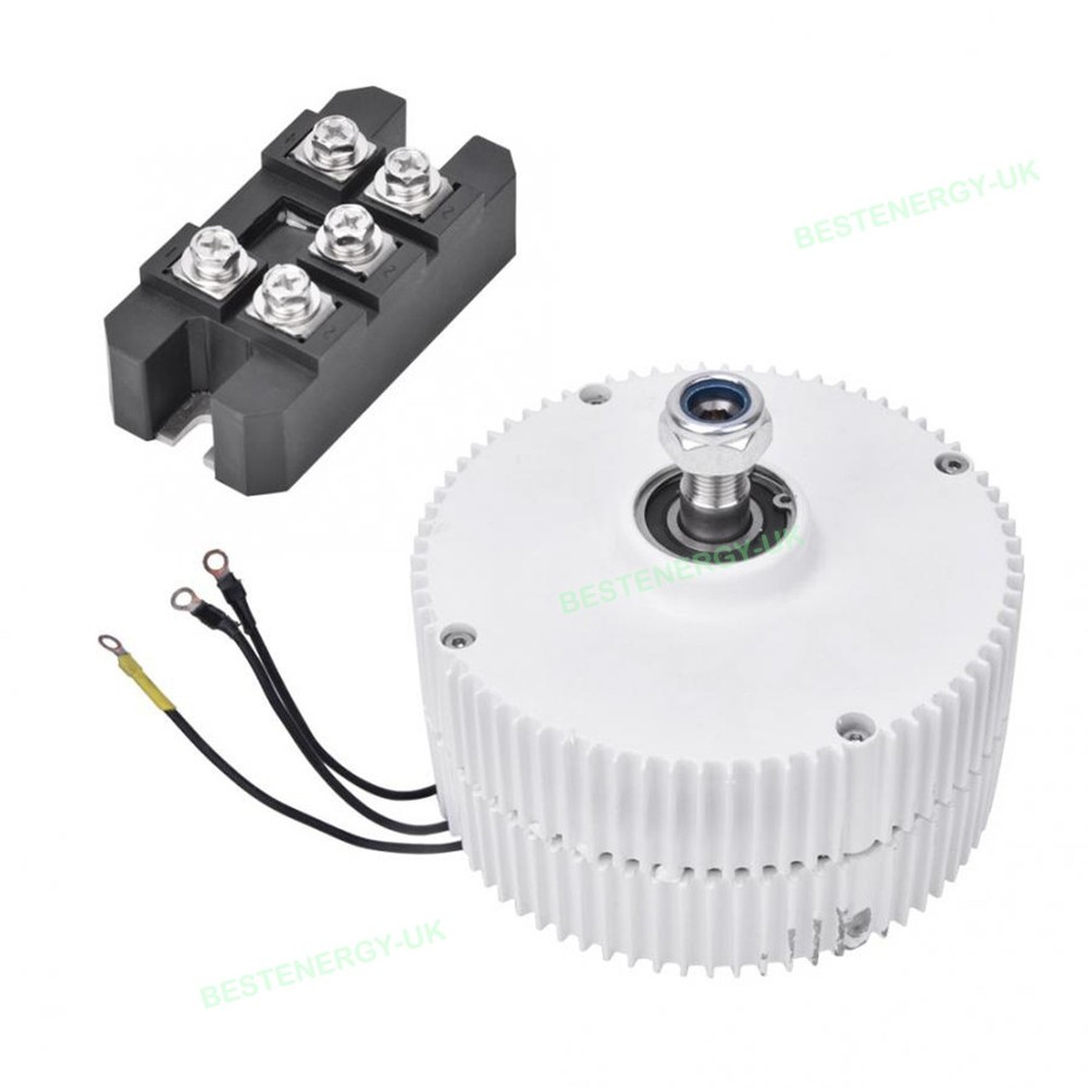 3KW 3-Phase Gearless Permanent Magnet Generator Alternator Motor 48V Controller