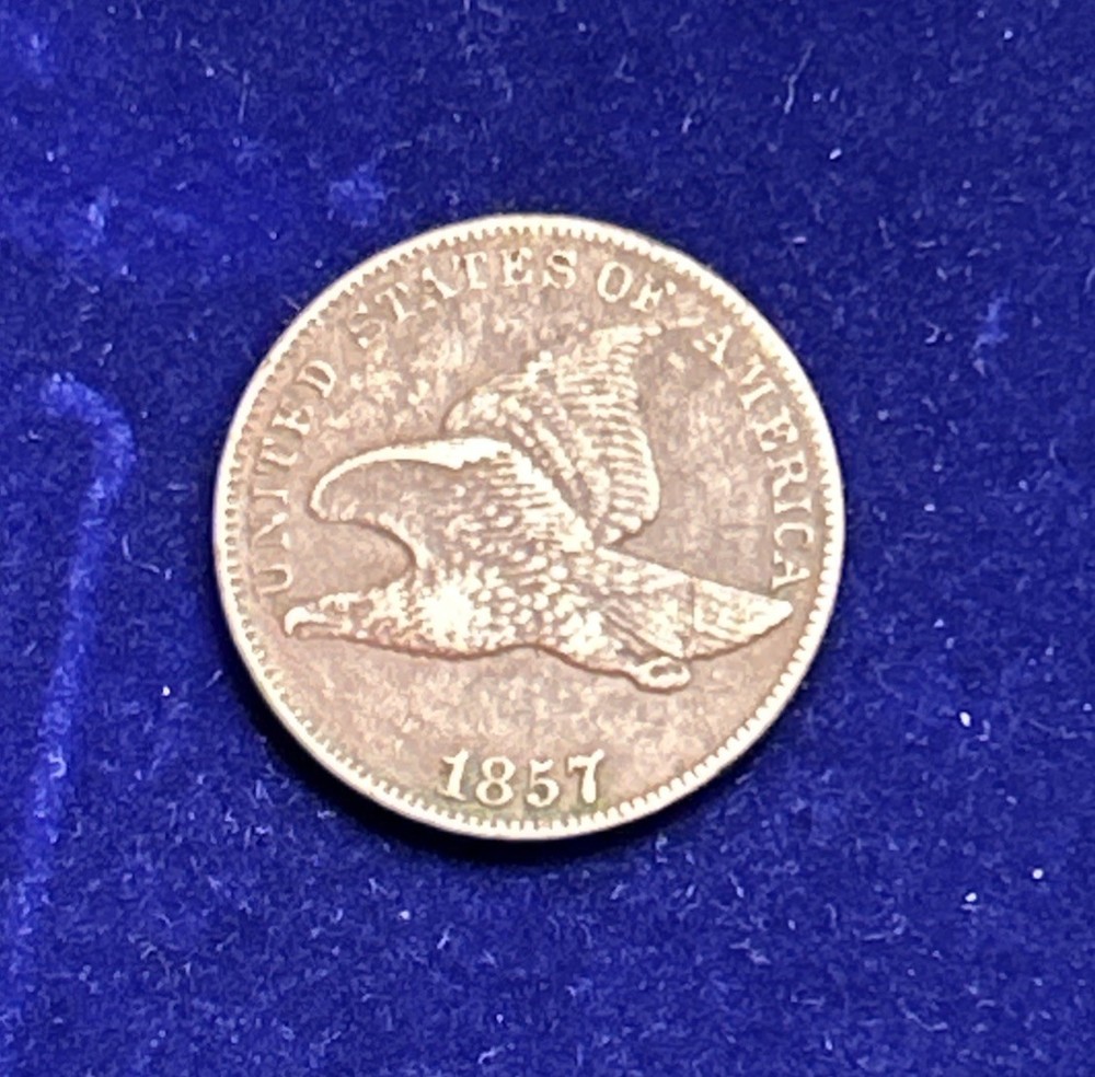 1857 FLYING EAGLE CENT XF MM