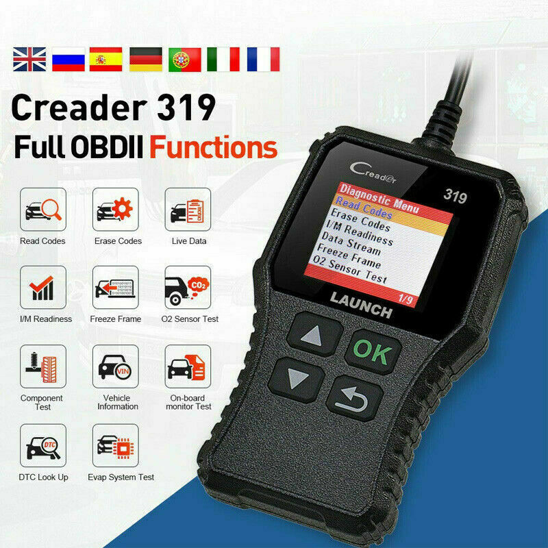 Launch CR319 OBD2 EOBD Scanner Car Code Reader Auto Check Engine Diagnostic Tool