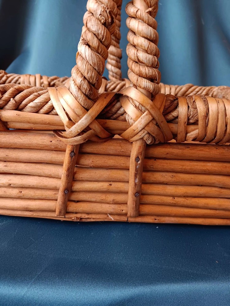 Unique Handmade Retangular Basket Sturdy