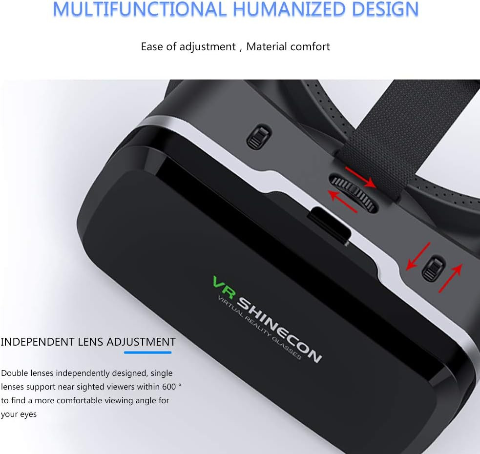 VR Headset with Remote Controller,3D Glasses Virtual Reality Headset for VR Game