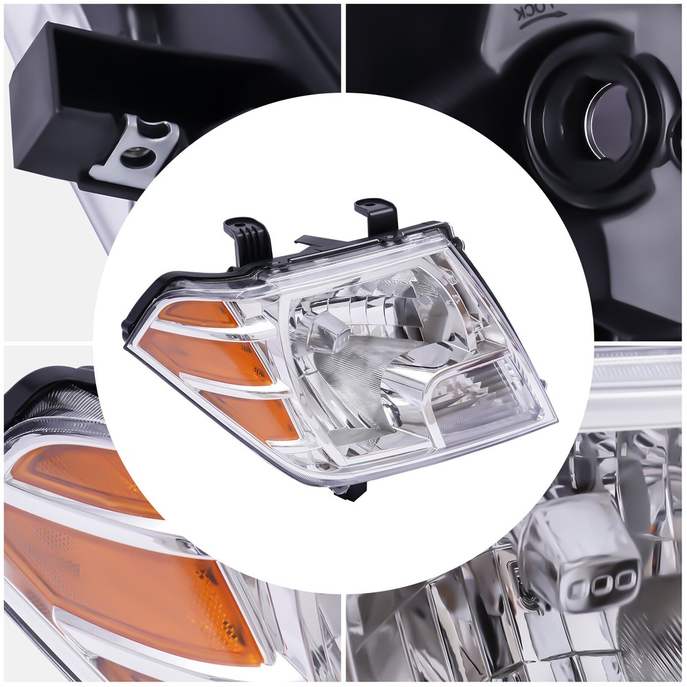 Right Halogen Headlight for Nissan Frontier 2009-2018 Passenger Side Headlamp