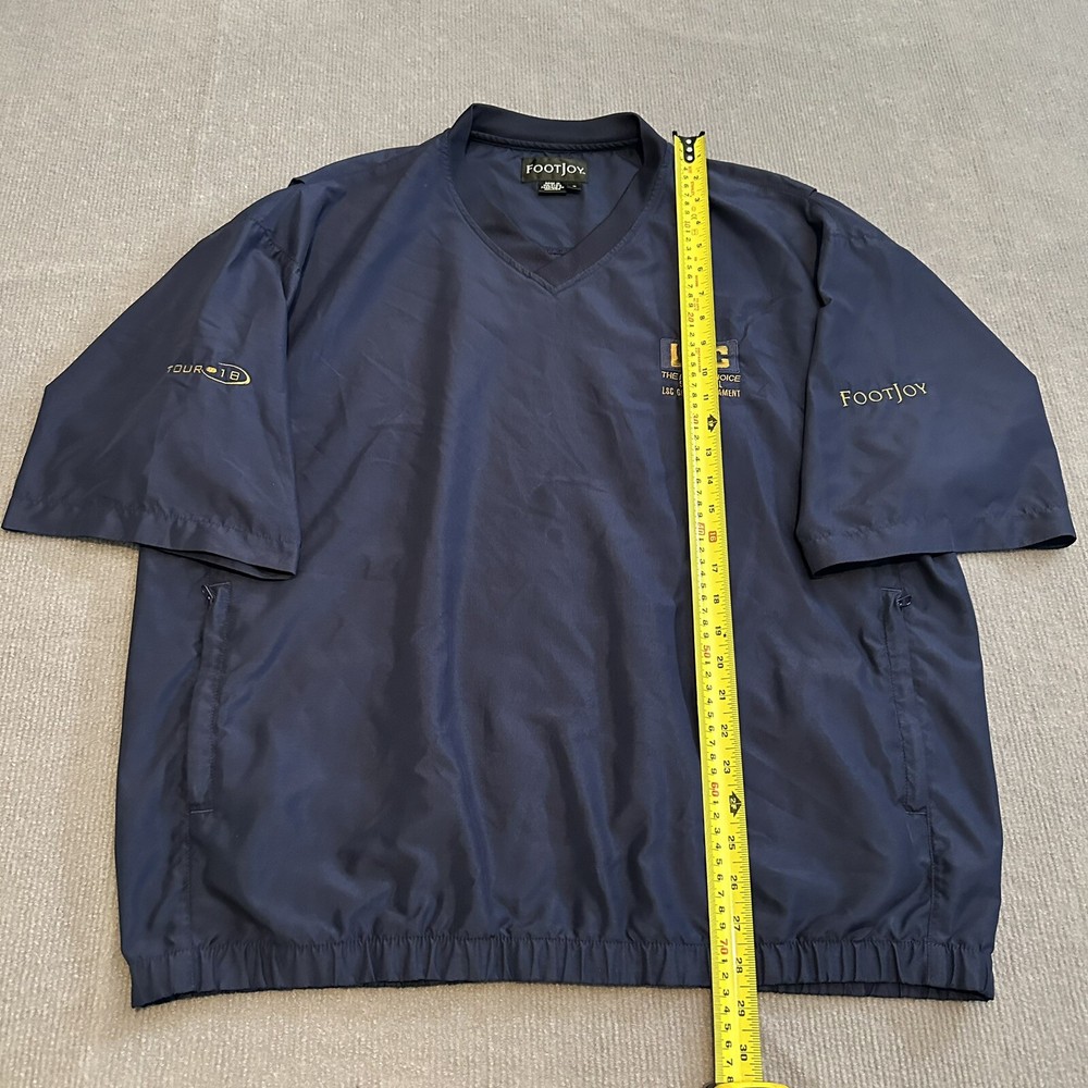 Footjoy Windbreaker Rain Jacket Mens Large Blue Pullover Golf Performance LSC