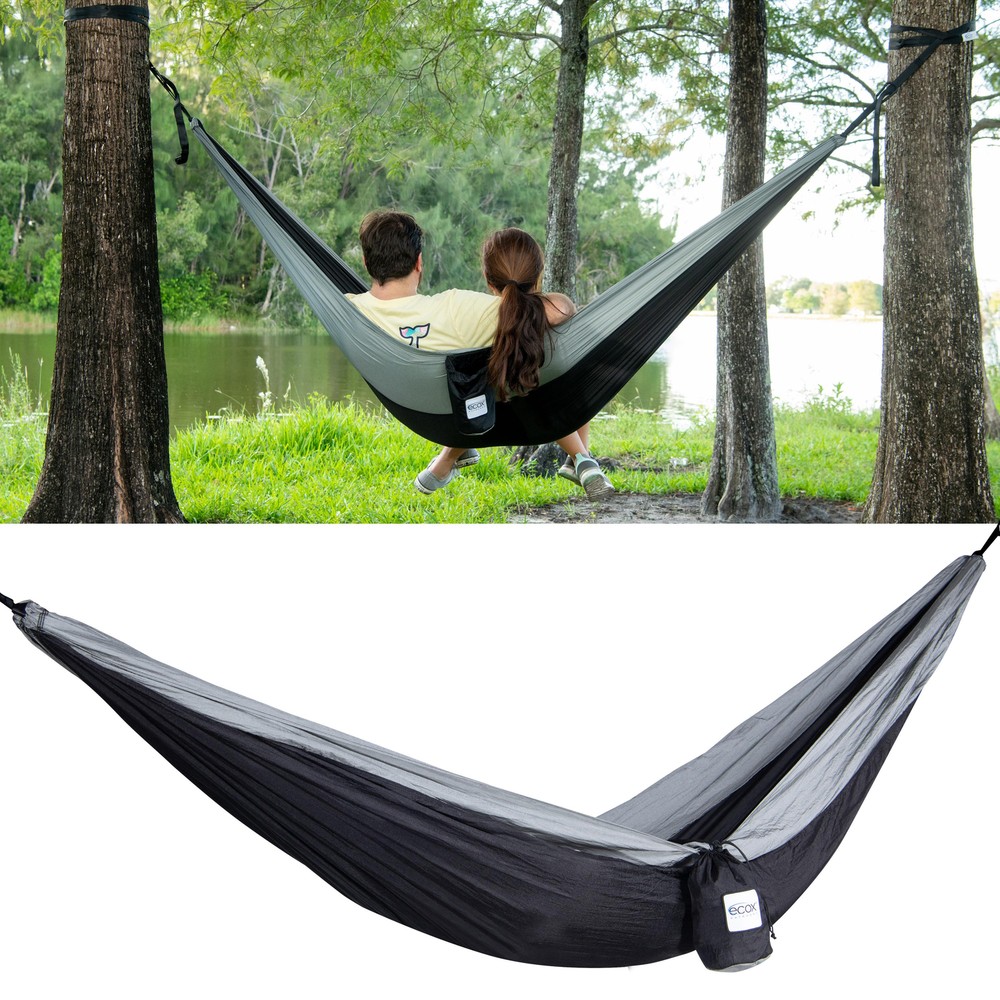 ecox Outdoors parachute Hammock Single with 2 Tree Straps, Portable Lightweight