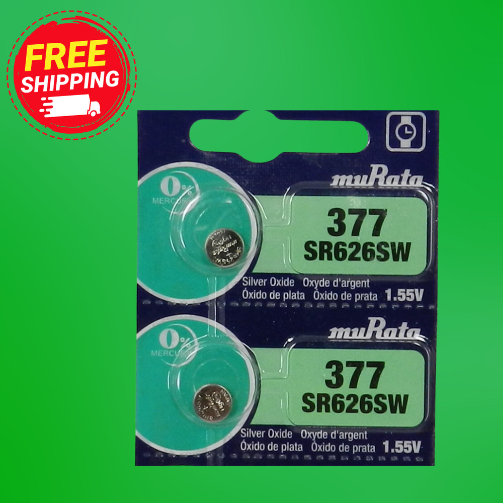 Murata 377 SR626SW Watch Battery (Exp 2032 )  2Pc