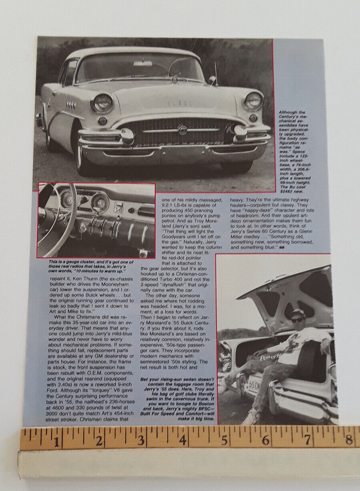 1955 BUICK CENTURY ORIGINAL 1990 ARTICLE