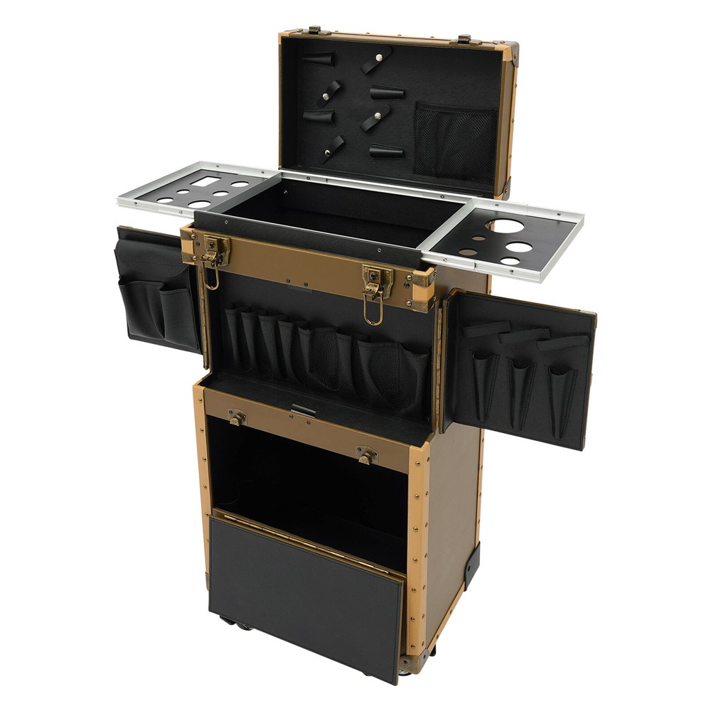 Professional Rolling Makeup Train Case Makeup Storage Organizer Cosmetic Trolley