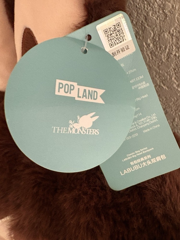 💯 Authentic Pop Mart Labubu Big Head Backpack. NWTags