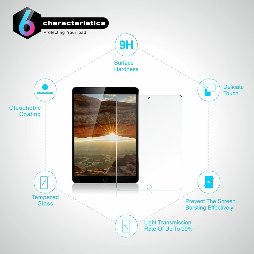 For iPad 10.2 inch 7th Generation 2019 Tempered Glass Premium Screen Protector