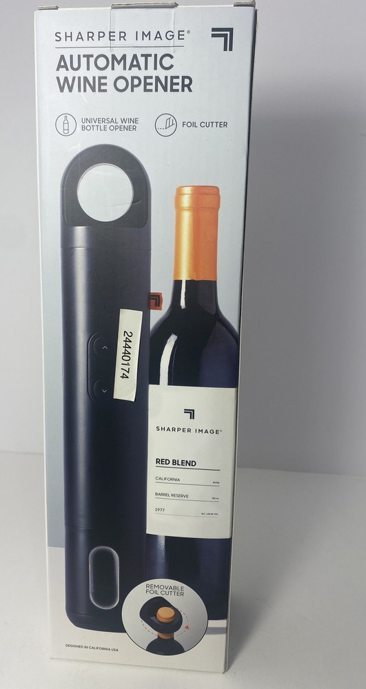 Sharper Image Automatic Universal Wine Bottle Opener With Removable Foil Cutter