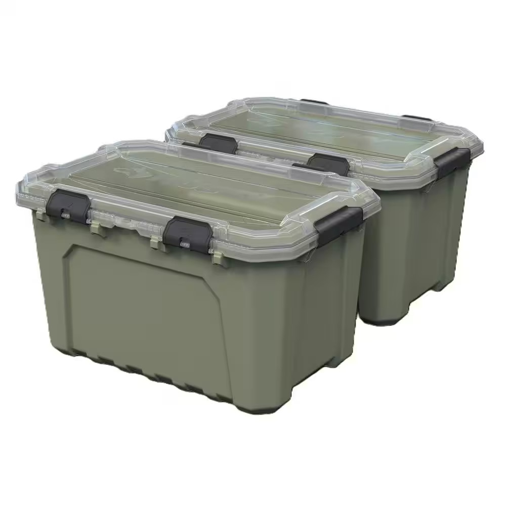 20 Gal. Professional Heavy Duty Waterproof Stackable Plastic Storage Container w