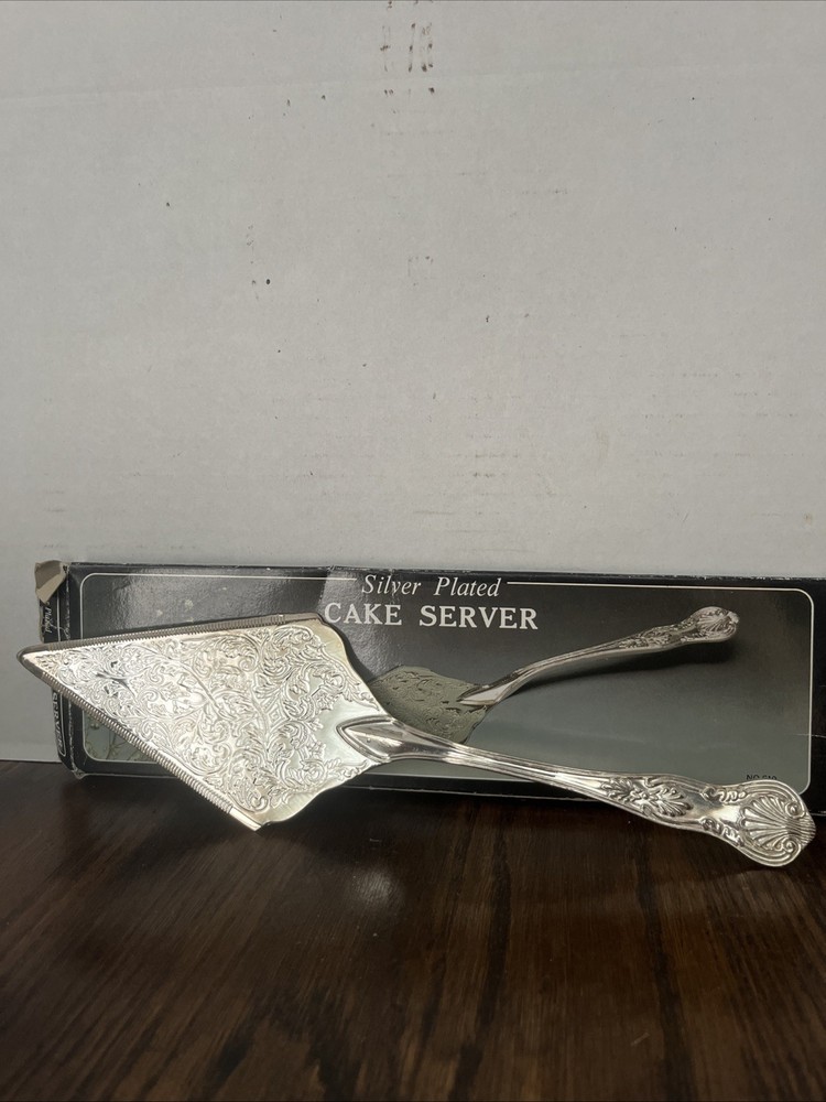 Silver Plated Cake Server, 12”,  In Original Box
