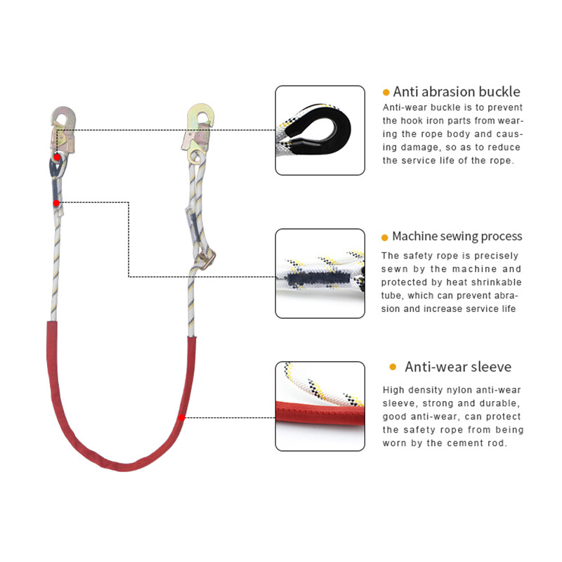 Adjustable Work Position Lanyard Tree Climbing Fall Protection Equipment