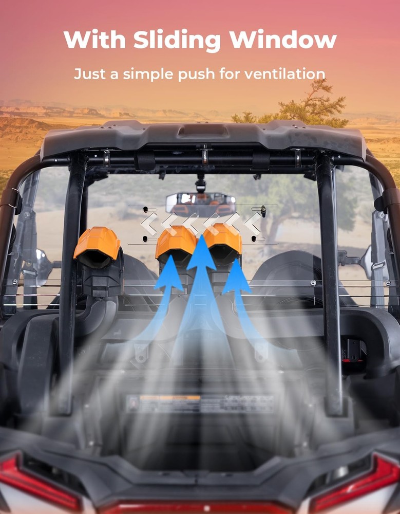 MISSING HARDWARE - KEMIMOTO 2014-23 XP 1000 Clear Windshield with Vented Window