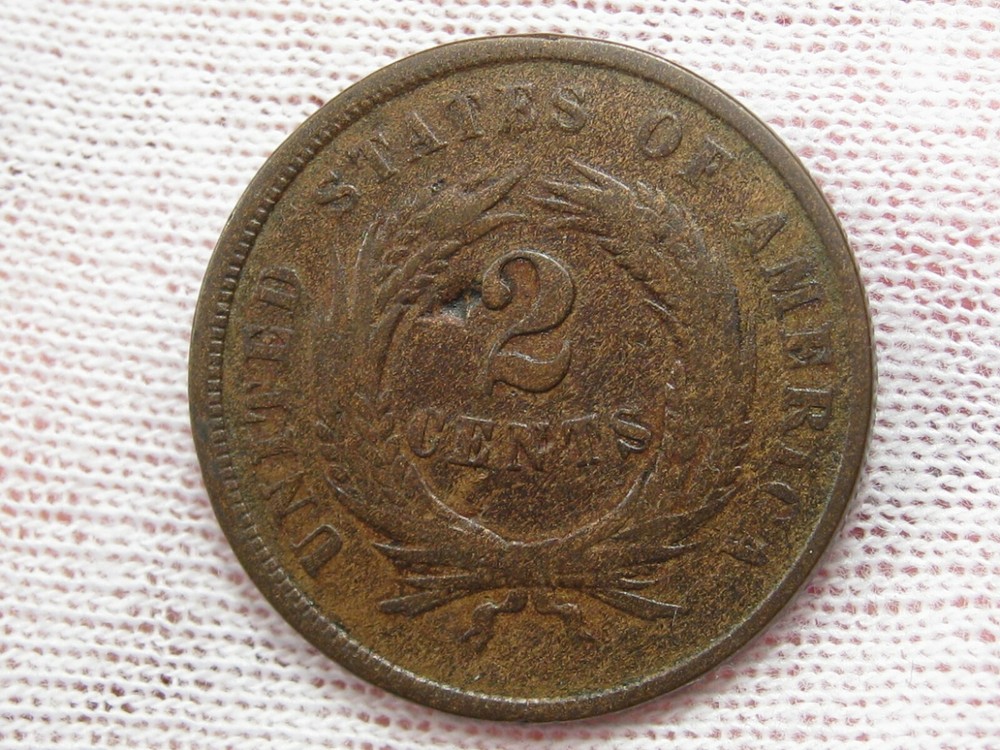 Civil War Era 1865 2¢ Cent Piece. #29