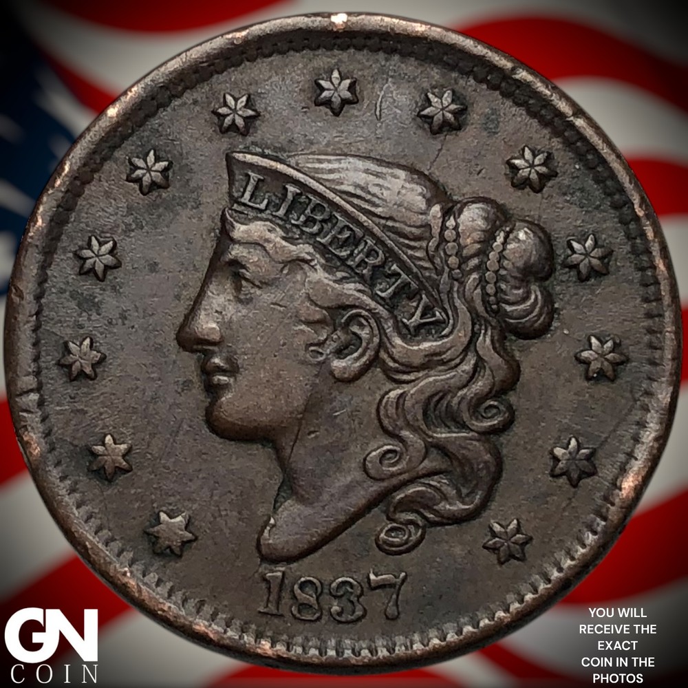 1837 Coronet Head Large Cent Z1163