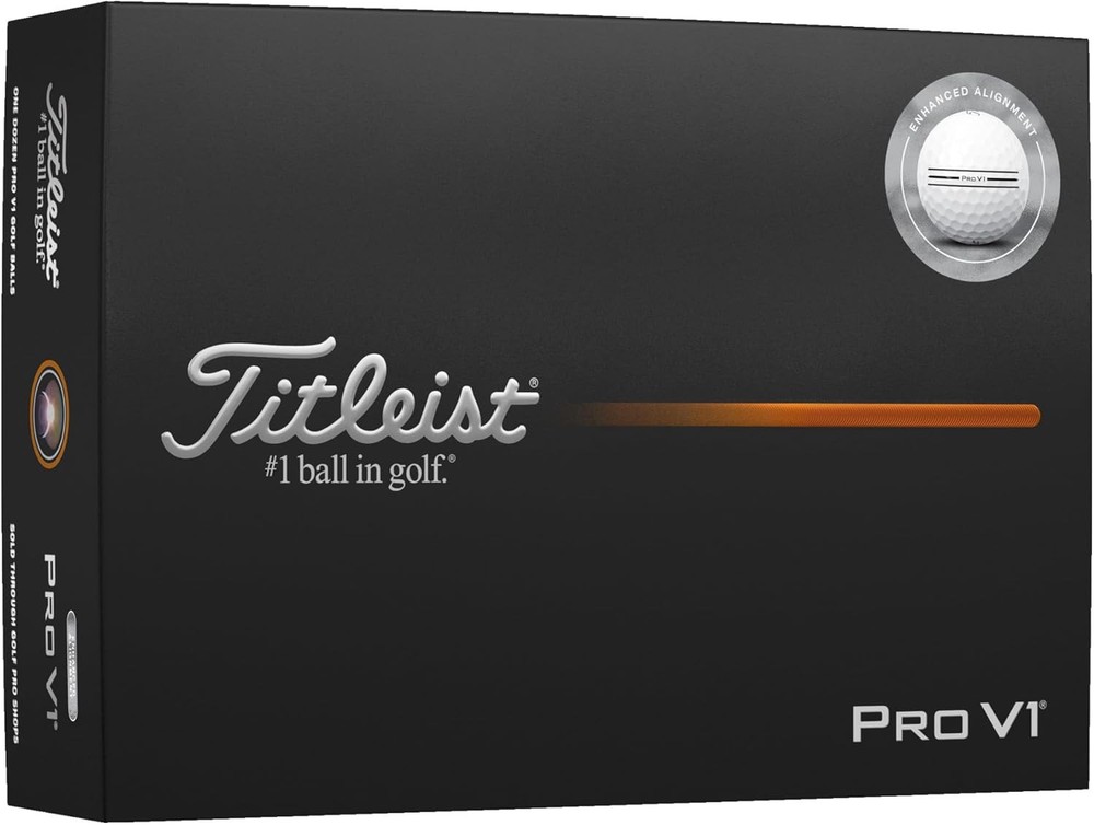 Titleist 2025 Pro V1 Enhanced Alignment Golf Balls One Dozen