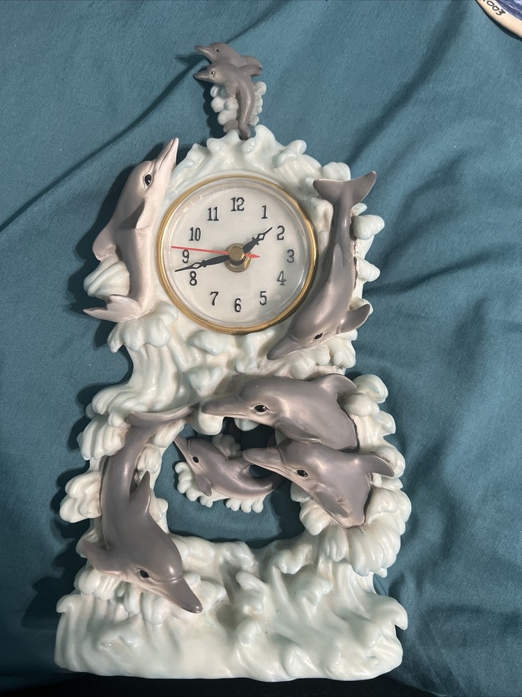 Dolphin Clock Desk